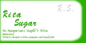 rita sugar business card